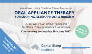 Oral Appliance Therapy apnoea